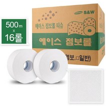 점보롤500x16롤착한 화장지1겹 업소용 화장실 휴지, 1