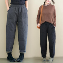 Makone 여성 루즈핏 밴딩 솜바지 겨울바지 PDC0274