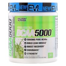 EVLUTIONNUTRITION 울트라 프리미엄 BCAA 5000mg 레몬 라임, 258g, 5개