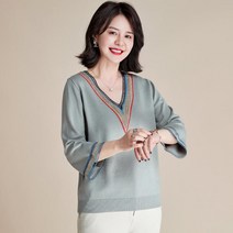 2022봄여름 브이넥 칠부 소매 중년여성옷 FC0019
