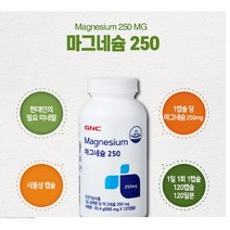 (정품)GNC 마그네슘250 (695mg 120캡슐 120일분) +6개이상주문시 사은품증정, 1개