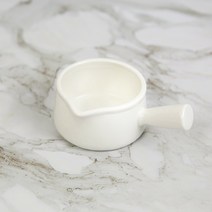 화이트 원형 손잡이 소스볼 소스종지 스프 아이스크림 요거트 도자기 그릇 아이들간식그릇, 02. 2호 (8 X 4cm)