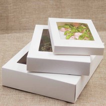 자석싸바리박스 싸바리박스 박스케이터링 30 개 크래프트 상자 창 크리스마스 선물 평면 골판지 포장 화장, 02 WHITE_11 14x14x5cm