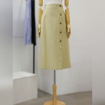 지컷 뒷밴딩 버튼디테일 롱 스커트(7223235002) 04