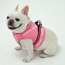 리얼펫 강아지 스포츠 숏 패딩 하네스, 핑크