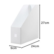 잡지꽂이 미니 책꽂이 선반 북유럽 인테리어 건장한 데스크탑 파일 폴더 책 잡지 홀더 대, 화이트 스트레이트 b