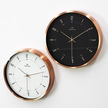 모던 아트 로즈골드 인테리어 벽시계, 화이트