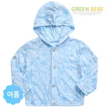 그린베베 여름 영유아용 스타 번아웃 후드점퍼