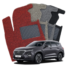 하이글로씨 싼타페 TM 코일매트 확장형 전차종 차량용 카매트, 일반형/레드/1+2열, /H211, 현대