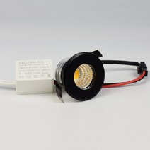 3W 미니 LED 스포트 다운 라이트조도 조절이 조명 110 220 천장 캐비닛 차우 로프트 장식용 컷 홀 30mm, Dimmable, 01 Black body