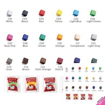 큐큐브 블록 리필용 끼우기블럭 어린이집블럭 유아블럭 조립블럭 5세블럭, C17