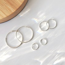 925실버 베이직 후프 링 귀걸이