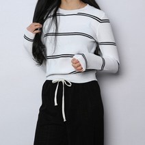 단가라 라운드 슬림 니트티