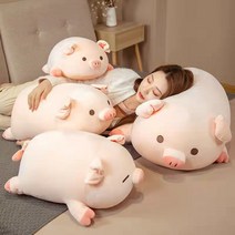 어른 Q판 돼지대형 바디필로우 안고자는60CM 80CM, Q판 원눈 돼지
