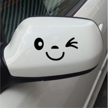 귀여운 자동차 스티커 사이드미러 뒷문 모닝 올뉴투싼 티볼리 범퍼 찌그러진곳보완 YF소나타 조수석 파인곳 오토바이 앞문 코란도C k3 HG 전동킥보드, 1개, 화이트