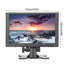 보조 모니터 휴대용 와이드 포터블 서브 4k 터치 스마트 노트북 스크린 블루투스 미러링 듀얼 HDMI USB 커브 10 인치 대형 화면 50hz hdmi 호환 1024600p, 영국 플러그