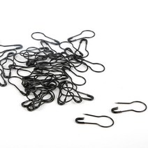 100Pcs 혼합 색상 조롱박 안전 핀 금속 바늘 클립 뜨개질 크로 셰 뜨개질 잠금 스티치 마커 태그 핀 DIY 바느질 도구 액세서리, 검은색, 100개