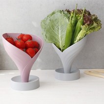 야채접시 과일접시 예쁜그릇 깔때기 깔대기 건조대 물빠짐접시 _ 6501209EA, $ 그레이, $ 본상품선택