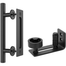 셀프중문 중문셀프 슬라이딩도어Haccer-12 인치 튼튼한 당기기 및 플러시 도어 핸들 헛간 문 바닥 가이드, 01 Carbon Steel