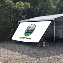 프론트월 180도 어닝 타프 라이너 사이드월 캠핑 윈드스크린 차량용 카라반 메쉬 그늘막, 3.0M 심지5mm