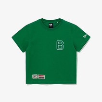 [뉴에라 키즈] 13371359 MLB 쿠퍼스타운 아플리케 브루클린 다저스 티셔츠 켈리 그린 아동반팔티셔츠