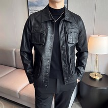 레더자켓코디 겨울 가을 남성 가죽 옷 자켓코트 카라넥 트렌드 멋진 기 차 상의 슬림 6619 P175 4995221456