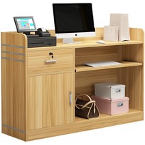 리셉션 안내 데스크 강의단상 탁자 교육 중학교 고등, 라이트 브라운 80 x 42 x 92cm