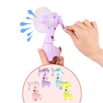 아이케이 기린수동 선풍기 물총 손풍기, 기린수동 선풍기 물총[레드]