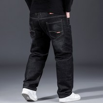 패션 10XL 빅사이즈 청바지 남자 지방 바지 캐주얼화물 블랙 헐렁한 편안한 작업 매일