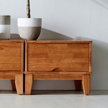 소티디자인 네이처 브라운 원목 1단 협탁, 단품