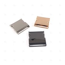 고급 슬림 가방 금속 버클 가죽공예 크로쉐용 골드 실버 그레이, B) 실버