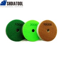 대리석연마SHDIATOOL-부드러운 돌 대리석 인조 석재 샌딩 디스크용 3 개/pk 직경 100mm/4 인치 스폰지 다이, 04 3pcs Mixed Grit