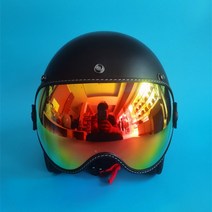 튼튼한헬멧 전동킥보드 비들 반모 레트로 외레트로 헬멧 소두핏 덱스톤 클래식 고글 오토바이헬멧 패션, AB