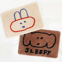 폭시샵 브런치브라더 귀여운 사각 발매트 현관 욕실러그 욕실 화장실 침실 아이방 매트 미끄럼방지