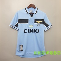 축구유니폼 99-00잡아당기기 홈그라운드 축구 옷 치오 Lazio Jersey Soccer Shirts Home Retro