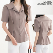 모리스커밍홈 한정수량/패플단독 모리스커밍홈 세라카라 자켓형 블라우스_M2206BL171B