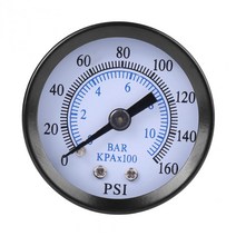 수압계 연료 오일용 미니 압력 게이지 측정기 0-160psi/0-10bar 1/8 NPT 스레드 디지털, 한개옵션0