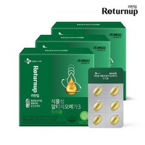 CJ 리턴업 식물성 알티지 오메가3 트리플 눈 건조 개선 + 쇼핑백 증정, 60캡슐 x 3개