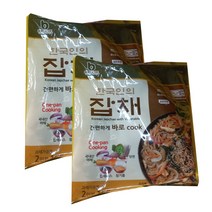 바로쿡 한국인의 잡채166g X 2봉, 166g, 2개