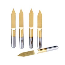 pcb 금속 절단 가공10pcs 3.175 1/8 조각 커터 V 모양 티타늄 밀링 PCB 비트 CNC 라우터 도구, 32 3.175x60x0.1