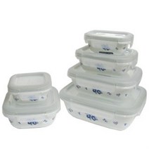 코렐 블루베리 반찬통 정사각 350mL 냉장보관 밀폐 반찬용기 유리밀폐용기 사각밀폐용기 플라스틱밀폐용기 스텐밀폐용기 반찬통세트