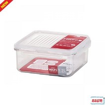 플라스틱밀폐용기 하이킵스 정3호(투명) 1.2L 생분해성용기 투명용기 플라스틱밀폐용기 냉장고정리용기 반찬통 환경호로몬걱정없는 칸막이용기 칸칸이용기