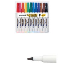 중간필기용 사이즈 유성 네임펜 12색 선명한마카펜 잘보이는 금색펜