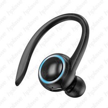 TWS 블루투스 헤드폰 무선 이어폰 스포츠 이어훅 러닝 베이스 이어버드, Single Right Headset-Black