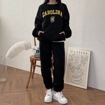 르엠마 SET [기모안감] 맨투맨조거팬츠 여자트레이닝세트 홈웨어 츄리닝 여성트레이닝세트 여자운동복 여성운동복 기모 여성 긴팔 트레이닝 세트 81674(6)