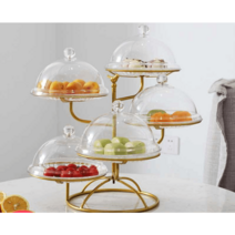 쿠키진열대 과일 진열장 베이커리 뷔페 다층 트레이, 상세이페이지 참고, 3단 1번 덮개x