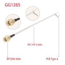 1pc RG316 케이블 SMA 여성 WIFI 무선 라우터에 대 한 PCB 솔더 피그 GPS GPRS 낮은 손실 Jackplug 와이어 커넥터, 03 RP SMA M to PCB A _ 04 25C