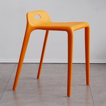 하이팩의자 플라스틱 성인 자수 패션 로치 채색 돌멍게 러브체어, T04-귤색 말 의자(모사가 두꺼운타입)(하중