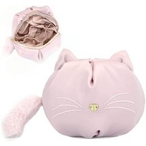 [파다] Dr.Maylee Makeup Pouch Small Items Cosmetics Storage Box Cute Womens Cat Pink, [02] 핑크