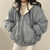 융털에 도톰한 양면 스웨이드 패딩 여성 코트